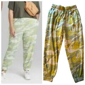 Wild Fable | Green Swirl High Rise Lounge Sweatpant Joggers Size Small NWT